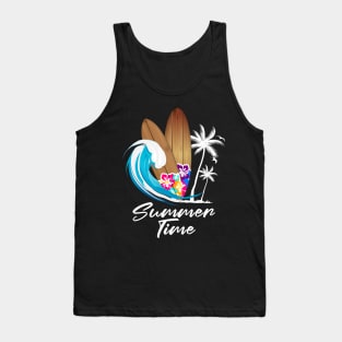 Surf Boards Wave Summertime Tank Top